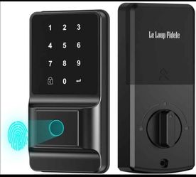 Fingerprint Keyless Entry Door Lock with Keypad, Smart Deadbolt Lock for Front Door with 2 Keys, App