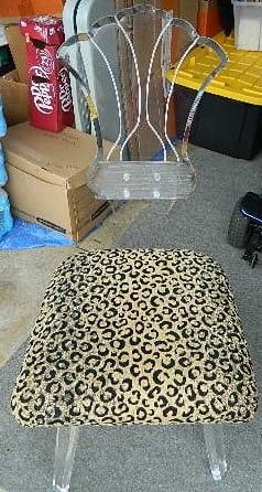 Vintage Acrylic Armless Desk Chair or https://offerup.com/redirect/?o=VmFuaXR5LlRvZGF5 Only