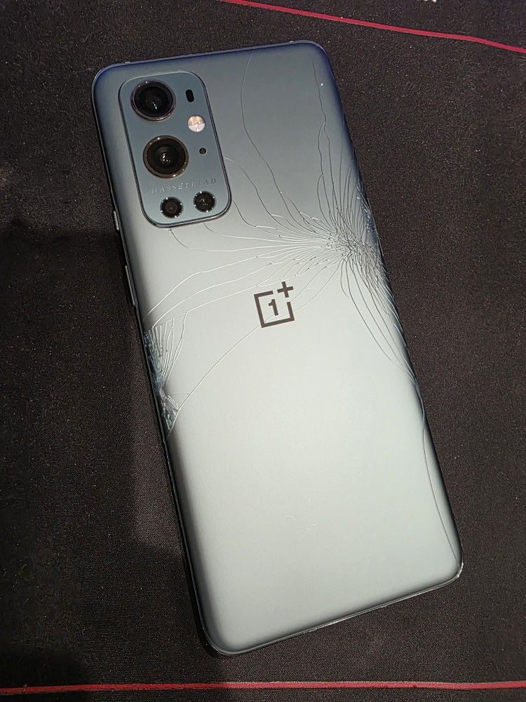 Oneplus 9 Pro 5g Unlocked Cracked Back Plate + Replacement