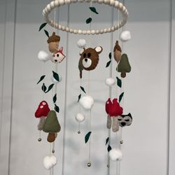 Handmade Woodland Mobile 