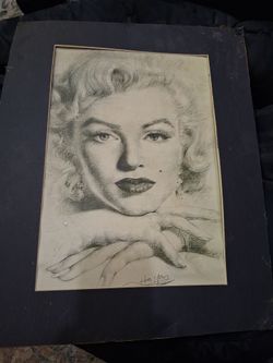 Hand drawing of marilyn monroe by known artist