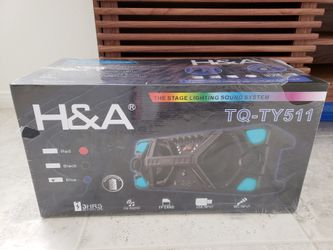 H&A Stage Lighting Sound System Portable Speaker