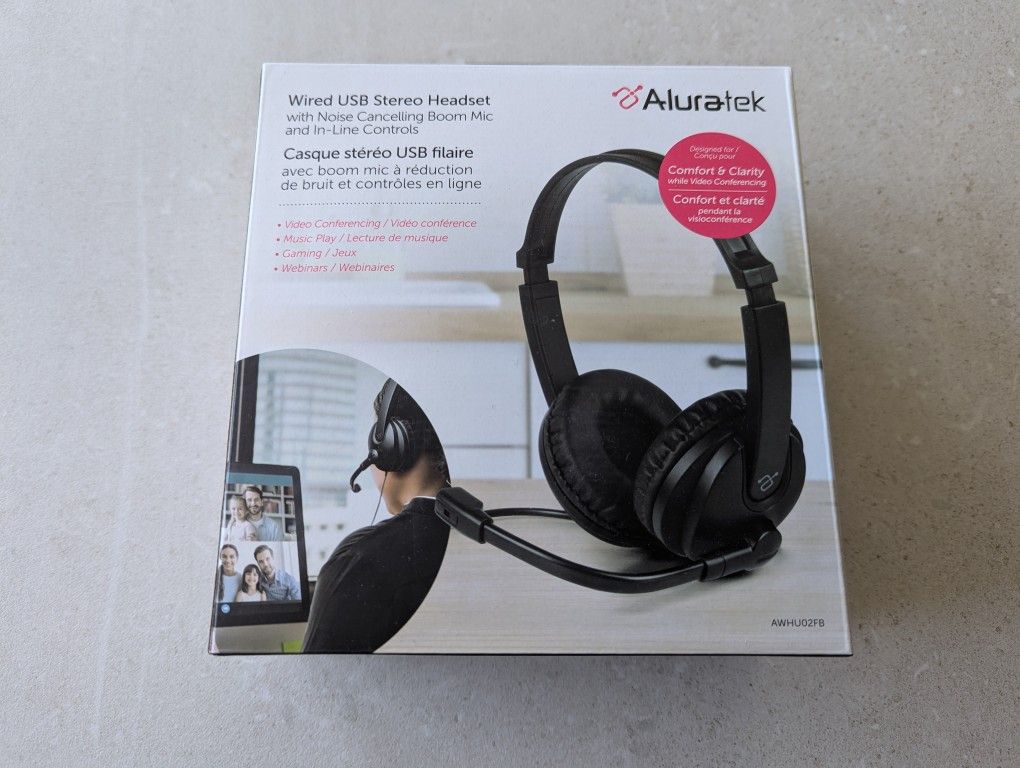 Aluratek USB headset mic AWHU02FB