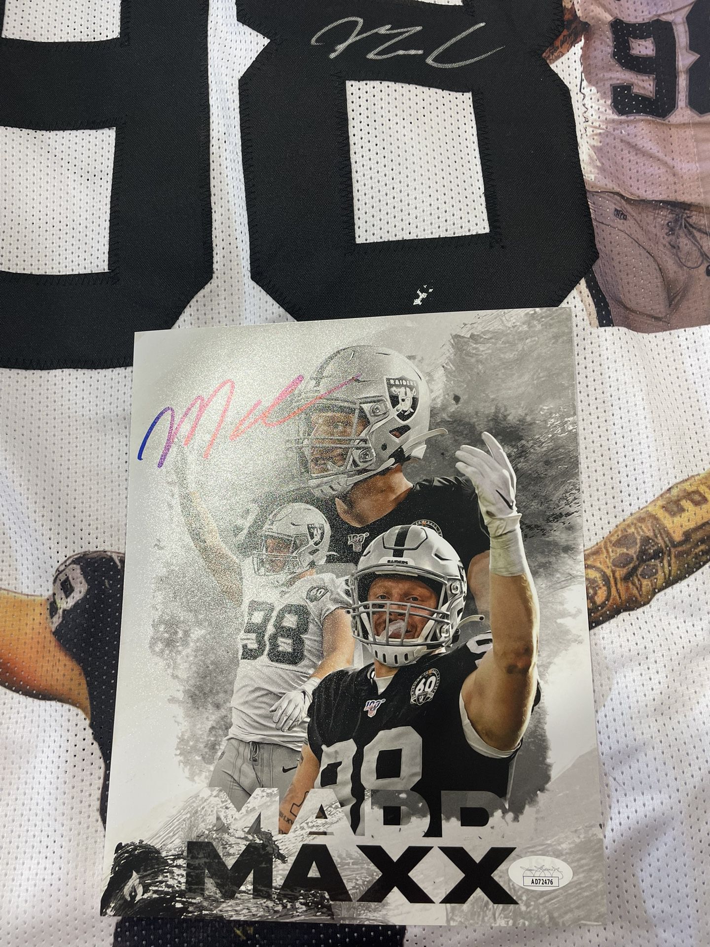 Maxx Crosby Signed Autographed Las Vegas Raiders Custom Jersey (BAS CERT) +  8x10 for Sale in Byron, CA - OfferUp