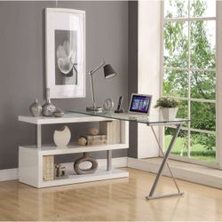 Desk That Swivels Into Shelf 