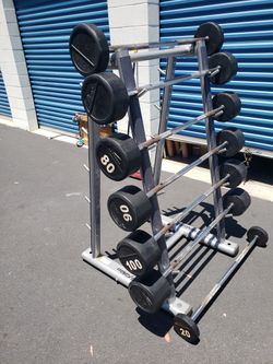 Fixed Barbell Gym Weights Straight Bar Weight Set