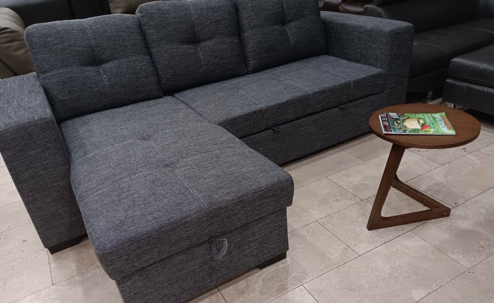 Monaco pullout sofa sectional with storage $699