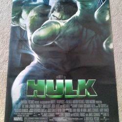 HULK Double-Sided Authentic Movie Theater Poster For 100dlls (27X40) Alvernon Between Drexel And Valencia