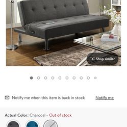 Gray Futons X2 W/usb Ports 