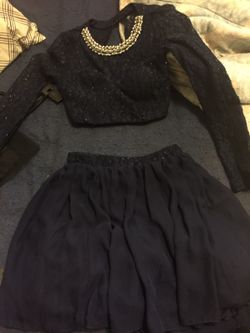 Navy blue 2pc homecoming dress