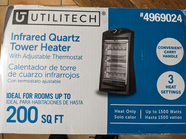 Utilitech Space Heater 1500 Watt Infrared Quartz 