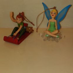 Peter Pan And Tinkerbell Christmas Ornaments