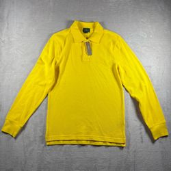 J. Crew Polo Men’s XS Yellow Re Imagined Long Sleeve Cotton NWT #10A