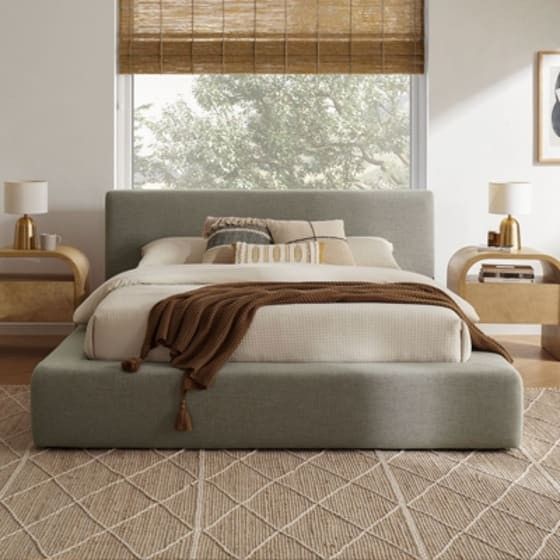 King Storage Bed Casterly Dawson (Seagull)