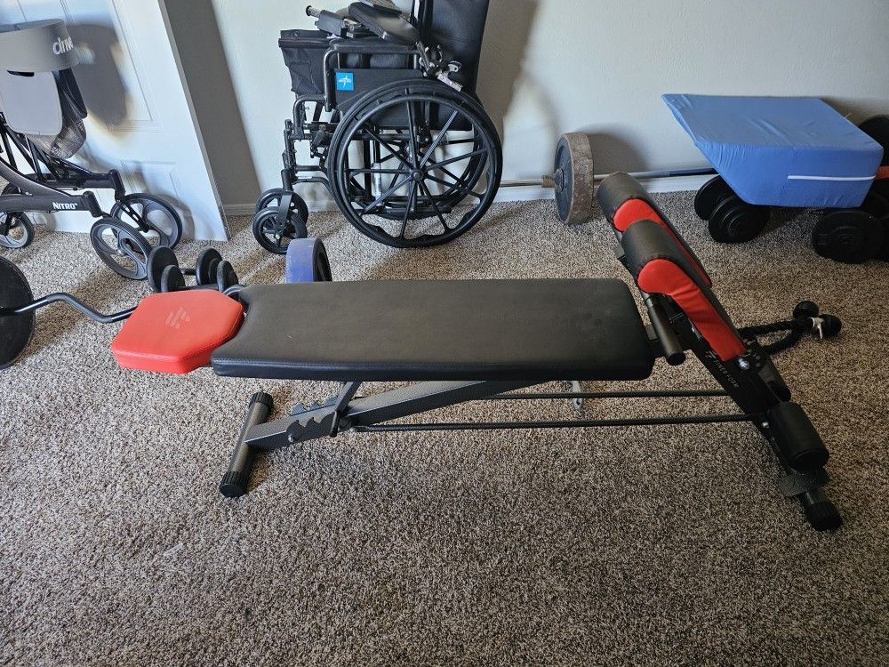 Finer Form Multi-Functional Bench for Full All-in-One Body Workout - Hyper Back Extension, Adjustable Bench