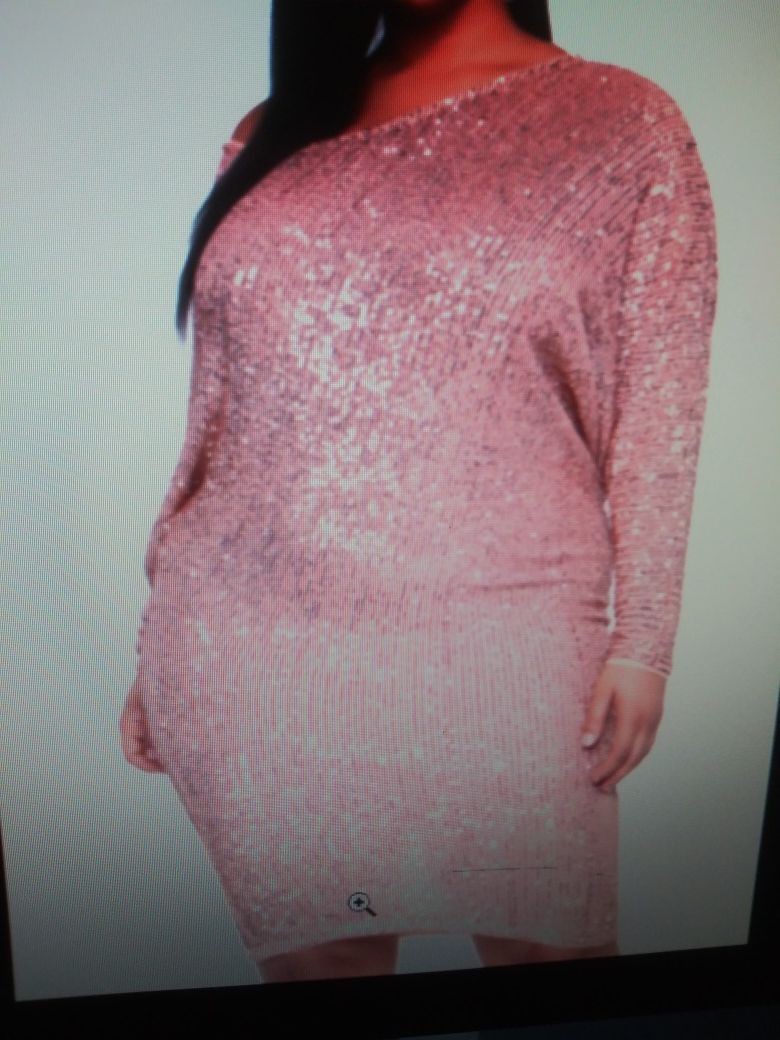 Rose Gold sequin mini dress