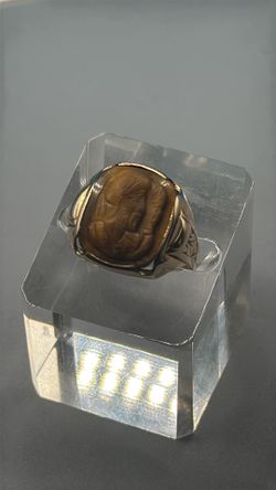 10k 5.8g Roman Soldier Tiger Eye Ring