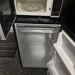 Microwave And Mini Fridge