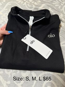 Alo Yoga Black Quarter-Zip Pullover