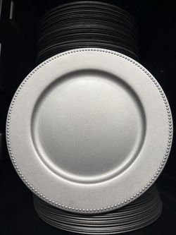 Silver charger plates