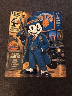 New York Knicks on a metal sheet