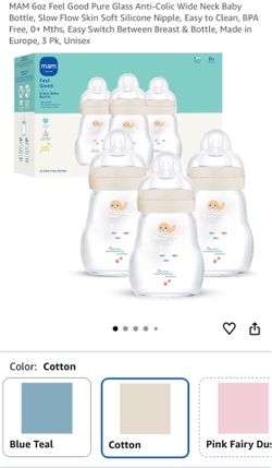 New mam baby glass bottles