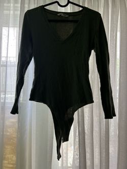 Army Green V-Neck Body Suit