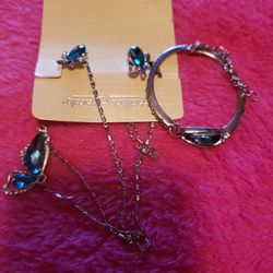 Topaz Butterfly Jewelry Set