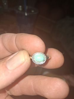 Silver torquiose ring