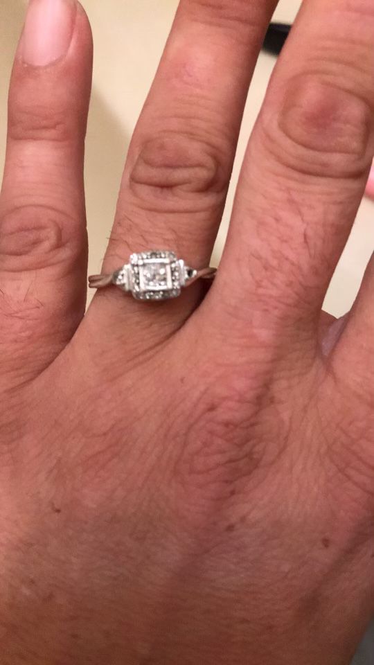 10K Diamond Engagement Ring 