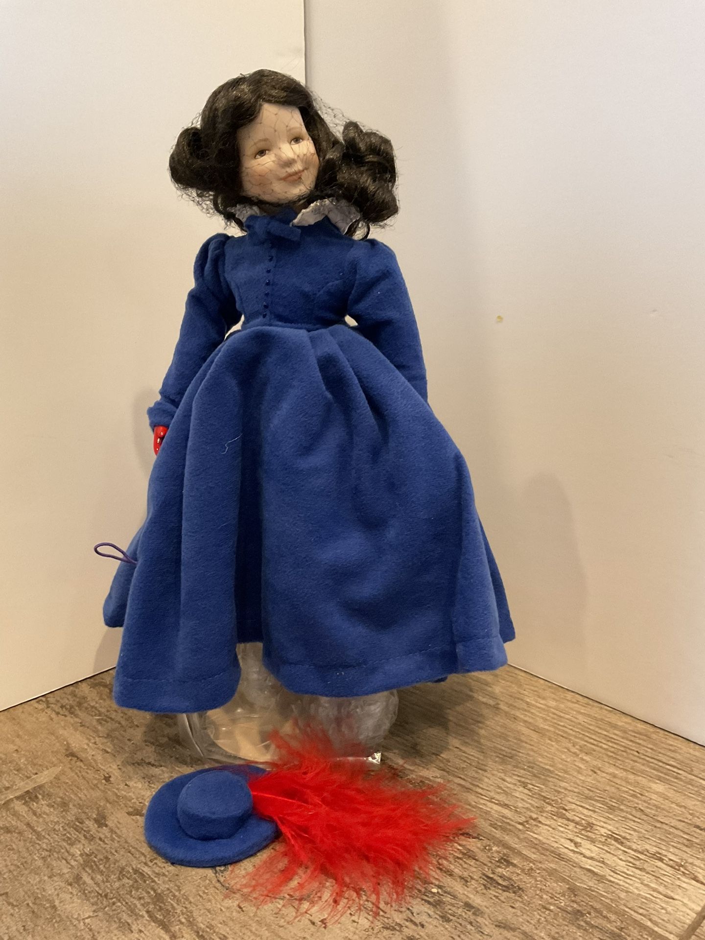 Franklin Heirloom Gone With The Wind Porcelain Bonnie Blue Butler Doll w/ COA