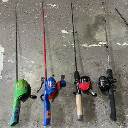 Kid fishing rods bundle 