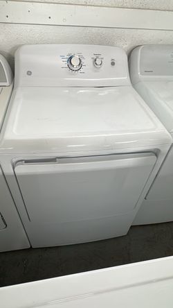 GE White Front-Load Dryer