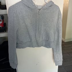 Cropped Grey Hoodie