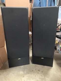 Vintage JVC Model SP-74BK Floor Speakers Pair 125W Stereo Speakers Tested