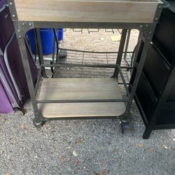 Wooden Bar Cart