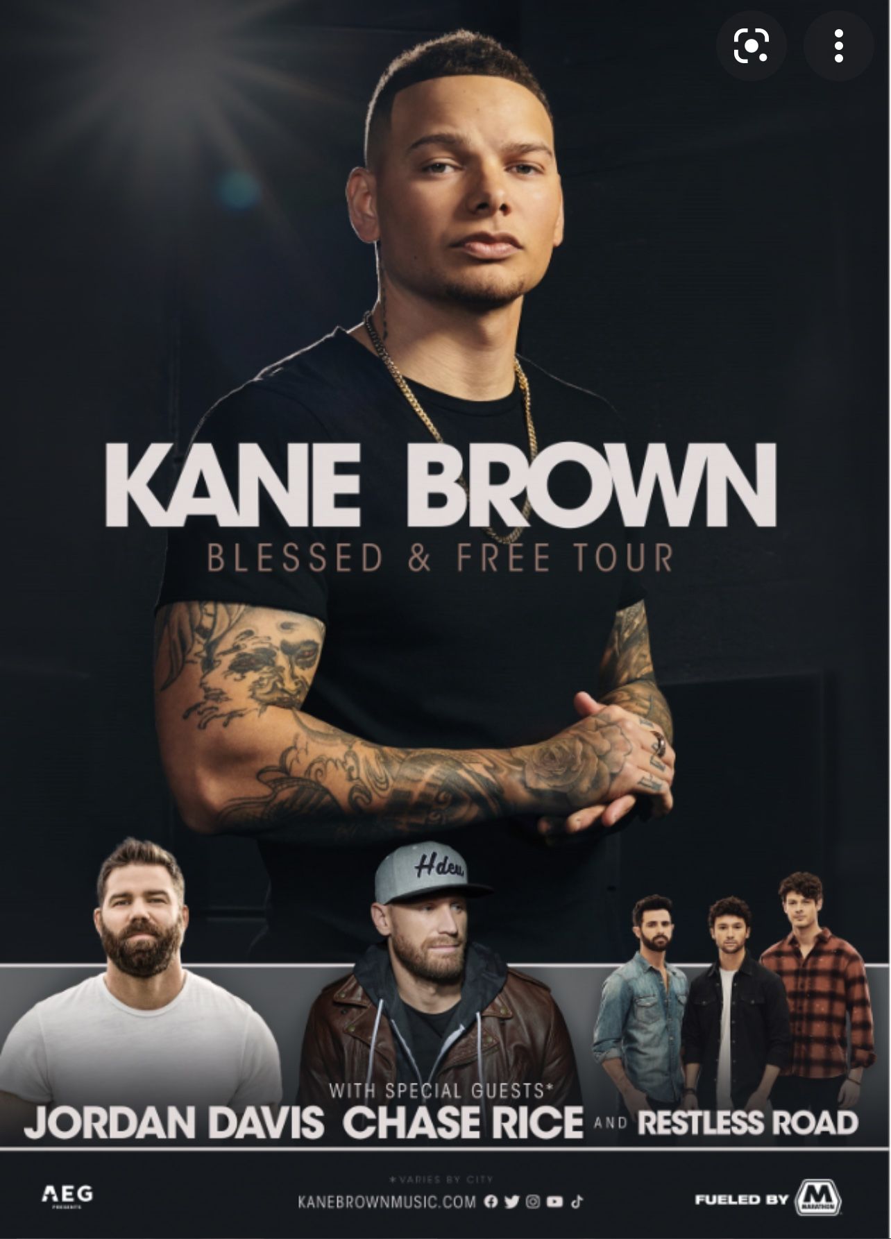 Kane Brown PIT B ticket. Oct 1. Sacramento