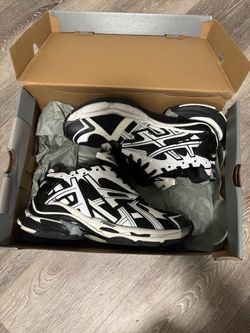 Balenciaga track runners white and blacks