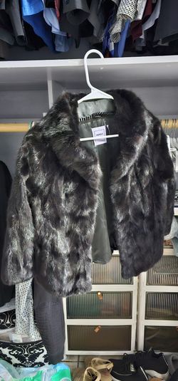 Herve Leger Black Fur Coat