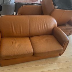 Genuine Leather Package Of 3 French Sofa 1  2   3  Seats All Package For 350$