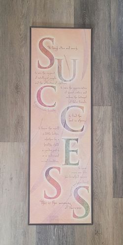 Framed Poster - Success by Ralph Waldo Emerson