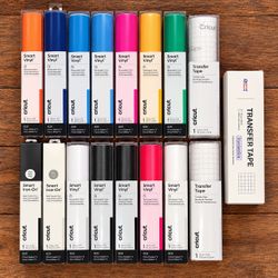 Cricut Smart Vinyl, Iron-On & Transfer Tape Bundle — 17 Pieces