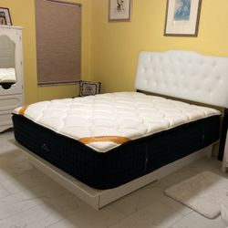 Queen Size Bed Frame With Drawers And Head Post