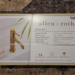 Allen + Roth Harlow Single Handle Bath Faucet Brushed Gold Finish