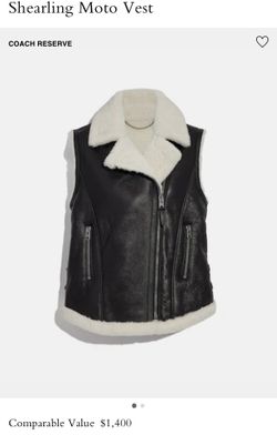 Moto Shearling Vest 