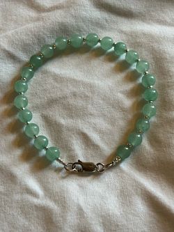 Green aventurine Sterling Silver Bracelet