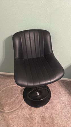 Black swivel bar stool chair