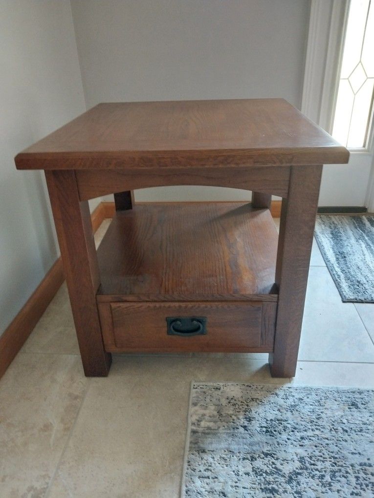 Solid Wood End Table