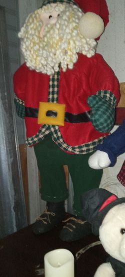 Large Santa Claus Fabric Holiday Decoration