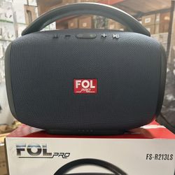 FOL  Multi-Function Connectivity: Offers Bluetooth, USB, TF card, FM radio, AUX input, LED lights, and battery-powered operation.